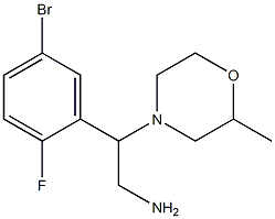 2-(5-bromo-2-fluorophenyl)-2-(2-methylmorpholin-4-yl)ethanamine Struktur