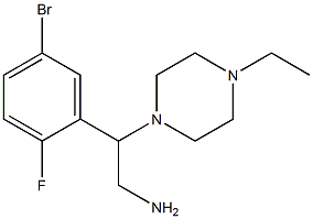 2-(5-bromo-2-fluorophenyl)-2-(4-ethylpiperazin-1-yl)ethanamine Struktur