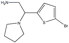 2-(5-bromothiophen-2-yl)-2-(pyrrolidin-1-yl)ethan-1-amine Struktur