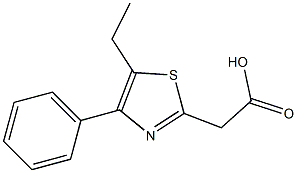 2-(5-ethyl-4-phenyl-1,3-thiazol-2-yl)acetic acid Struktur