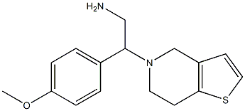 2-(6,7-dihydrothieno[3,2-c]pyridin-5(4H)-yl)-2-(4-methoxyphenyl)ethanamine Struktur