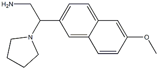 2-(6-methoxy-2-naphthyl)-2-pyrrolidin-1-ylethanamine Struktur