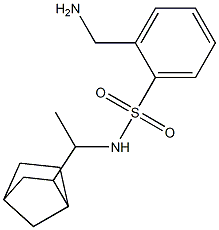 2-(aminomethyl)-N-(1-{bicyclo[2.2.1]heptan-2-yl}ethyl)benzene-1-sulfonamide Struktur