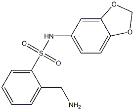 2-(aminomethyl)-N-(2H-1,3-benzodioxol-5-yl)benzene-1-sulfonamide Struktur