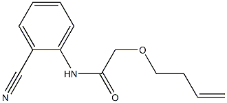 2-(but-3-en-1-yloxy)-N-(2-cyanophenyl)acetamide Struktur