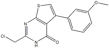 2-(chloromethyl)-5-(3-methoxyphenyl)-3H,4H-thieno[2,3-d]pyrimidin-4-one Struktur