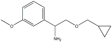 2-(cyclopropylmethoxy)-1-(3-methoxyphenyl)ethan-1-amine Struktur