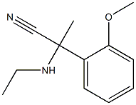 2-(ethylamino)-2-(2-methoxyphenyl)propanenitrile Struktur