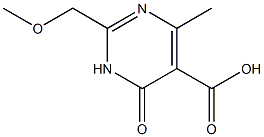 2-(methoxymethyl)-4-methyl-6-oxo-1,6-dihydropyrimidine-5-carboxylic acid Struktur