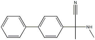 2-(methylamino)-2-(4-phenylphenyl)propanenitrile Struktur