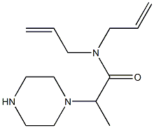 2-(piperazin-1-yl)-N,N-bis(prop-2-en-1-yl)propanamide Struktur