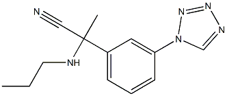 2-(propylamino)-2-[3-(1H-1,2,3,4-tetrazol-1-yl)phenyl]propanenitrile Struktur