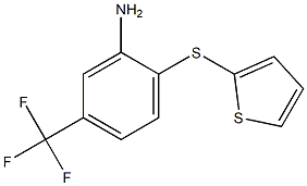 2-(thiophen-2-ylsulfanyl)-5-(trifluoromethyl)aniline Struktur