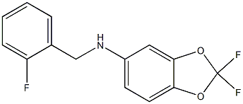 2,2-difluoro-N-[(2-fluorophenyl)methyl]-2H-1,3-benzodioxol-5-amine Struktur