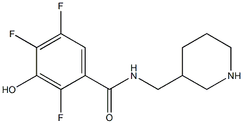 2,4,5-trifluoro-3-hydroxy-N-(piperidin-3-ylmethyl)benzamide Struktur