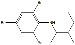 2,4,6-tribromo-N-(3-methylpentan-2-yl)aniline Struktur