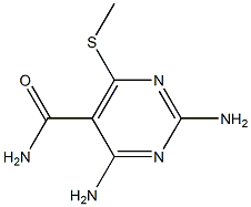 2,4-diamino-6-(methylthio)pyrimidine-5-carboxamide Struktur