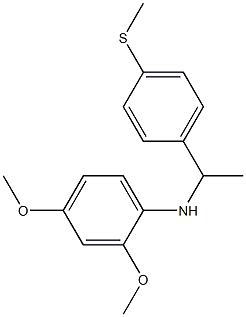 2,4-dimethoxy-N-{1-[4-(methylsulfanyl)phenyl]ethyl}aniline Struktur