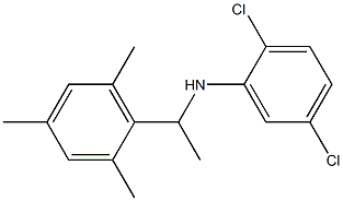 2,5-dichloro-N-[1-(2,4,6-trimethylphenyl)ethyl]aniline Struktur