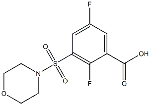 2,5-difluoro-3-(morpholin-4-ylsulfonyl)benzoic acid Struktur