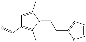 2,5-dimethyl-1-[2-(thiophen-2-yl)ethyl]-1H-pyrrole-3-carbaldehyde Struktur