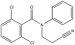 2,6-dichloro-N-(2-cyanoethyl)-N-phenylbenzamide Struktur