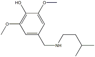 2,6-dimethoxy-4-{[(3-methylbutyl)amino]methyl}phenol Struktur