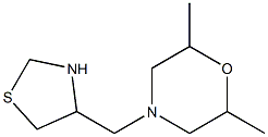 2,6-dimethyl-4-(1,3-thiazolidin-4-ylmethyl)morpholine Struktur