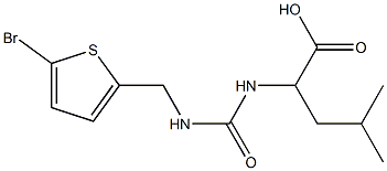 2-[({[(5-bromothien-2-yl)methyl]amino}carbonyl)amino]-4-methylpentanoic acid Struktur