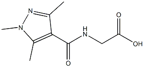 2-[(1,3,5-trimethyl-1H-pyrazol-4-yl)formamido]acetic acid Struktur