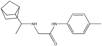 2-[(1-{bicyclo[2.2.1]heptan-2-yl}ethyl)amino]-N-(4-methylphenyl)acetamide Struktur