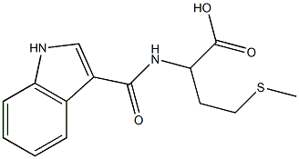 2-[(1H-indol-3-ylcarbonyl)amino]-4-(methylthio)butanoic acid Struktur