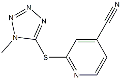 2-[(1-methyl-1H-1,2,3,4-tetrazol-5-yl)sulfanyl]pyridine-4-carbonitrile Struktur