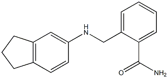 2-[(2,3-dihydro-1H-inden-5-ylamino)methyl]benzamide Struktur