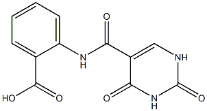 2-[(2,4-dioxo-1,2,3,4-tetrahydropyrimidine-5-)(methyl)amido]benzoic acid Struktur