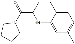 2-[(2,5-dimethylphenyl)amino]-1-(pyrrolidin-1-yl)propan-1-one Struktur