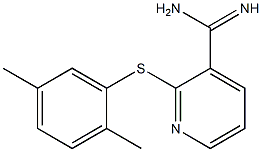 2-[(2,5-dimethylphenyl)sulfanyl]pyridine-3-carboximidamide Struktur