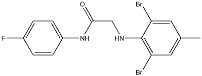 2-[(2,6-dibromo-4-methylphenyl)amino]-N-(4-fluorophenyl)acetamide Struktur