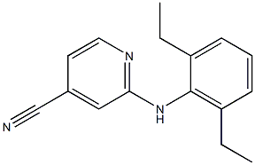 2-[(2,6-diethylphenyl)amino]pyridine-4-carbonitrile Struktur