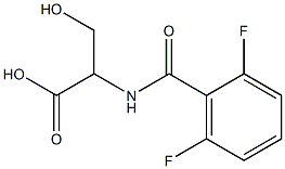 2-[(2,6-difluorophenyl)formamido]-3-hydroxypropanoic acid Struktur