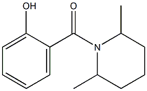 2-[(2,6-dimethylpiperidin-1-yl)carbonyl]phenol Struktur