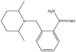 2-[(2,6-dimethylpiperidin-1-yl)methyl]benzenecarboximidamide Struktur