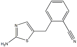 2-[(2-amino-1,3-thiazol-5-yl)methyl]benzonitrile Struktur