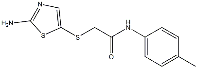 2-[(2-amino-1,3-thiazol-5-yl)thio]-N-(4-methylphenyl)acetamide Struktur