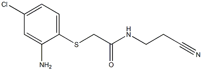 2-[(2-amino-4-chlorophenyl)sulfanyl]-N-(2-cyanoethyl)acetamide Struktur