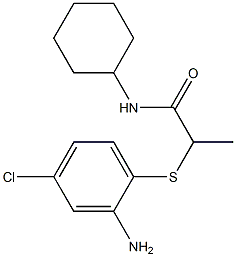 2-[(2-amino-4-chlorophenyl)sulfanyl]-N-cyclohexylpropanamide Struktur