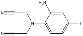 2-[(2-amino-4-fluorophenyl)(cyanomethyl)amino]acetonitrile Struktur