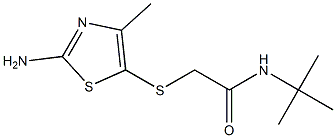 2-[(2-amino-4-methyl-1,3-thiazol-5-yl)thio]-N-(tert-butyl)acetamide Struktur