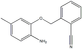 2-[(2-amino-5-methylphenoxy)methyl]benzonitrile Struktur