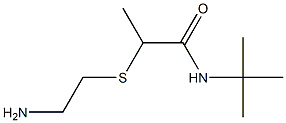 2-[(2-aminoethyl)sulfanyl]-N-tert-butylpropanamide Struktur